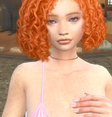 sims 4 custom character download redhead female Alannah Connor by Bonita100 Face View