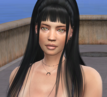 sims4 realistic style download girl Delilah Malka by Bonita100 Face View