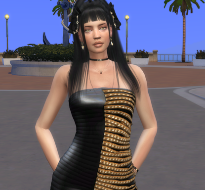 the sims 4 alpha cc style download brunette female Delilah Malka by Bonita100 Body View