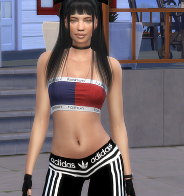 sims game premium cc download brunette female Delilah Malka by Bonita100 Body View