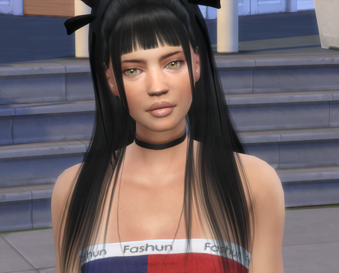 sims 4 custom character download girl Delilah Malka by Bonita100 Face View