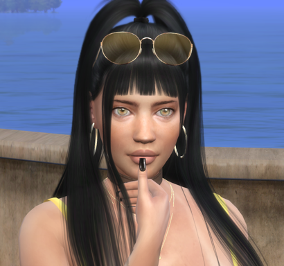 the sims 4 custom content download girl Delilah Malka by Bonita100 Face View