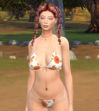 sims custom content download dyed-hair female Lara Szabo by Bonita100 Body View