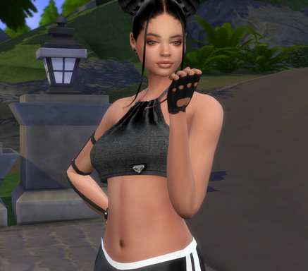 sims custom character download girl Alondra Canales by Bonita100 Body View