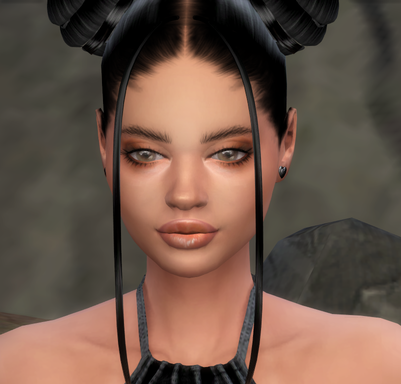 sims game custom sim download brunette female Alondra Canales by Bonita100 Face View