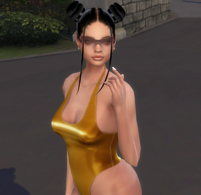 sims 4 custom content download girl Alondra Canales by Bonita100 Body View
