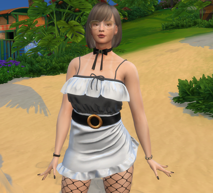 sims custom character download woman Dulce Alvarez by Bonita100 Body View