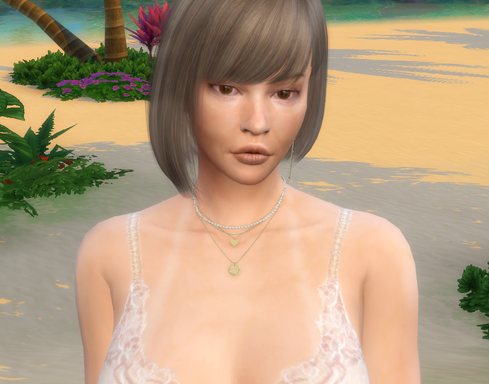 sims4 cc download brown hair female Dulce Alvarez by Bonita100 Face View