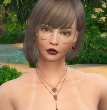 sims realistic style download brown hair female Dulce Alvarez by Bonita100 Face View
