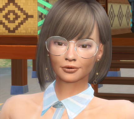the sims 4 custom character download brown hair female Dulce Alvarez by Bonita100 Face View