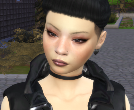 sims game realistic style download girl Kimiko Saito by Bonita100 Face View