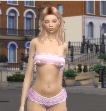 sims game custom content download blonde female Kaija Halko by Bonita100 Body View