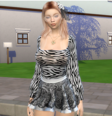 sims alpha cc style download blonde female Kaija Halko by Bonita100 Body View