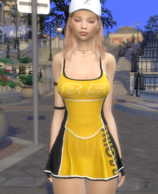 sims 4 premium cc download blonde female Kaija Halko by Bonita100 Body View