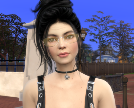 sims game realistic style download brunette female Giulietta Barbieri by Bonita100 Face View