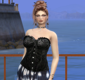 sims game custom character download woman Mia Williams by Bonita100 Body View