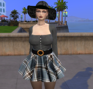 sims4 custom content download woman Mia Williams by Bonita100 Body View