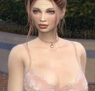 sims game realistic style download brown hair female Mia Williams by Bonita100 Face View