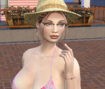 sims custom character download brown hair female Mia Williams by Bonita100 Face View
