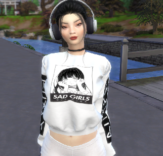 sims4 custom character download girl Nari Lee by Bonita100 Body View