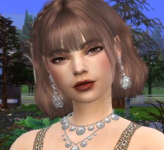 sims 4 premium cc download brown hair female Belinha Pereira by Bonita100 Face View