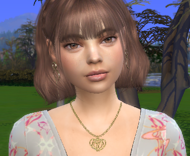 the sims 4 custom sim download brown hair female Belinha Pereira by Bonita100 Face View