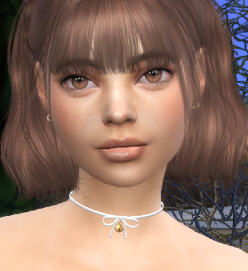 sims4 realistic style download brown hair female Belinha Pereira by Bonita100 Face View