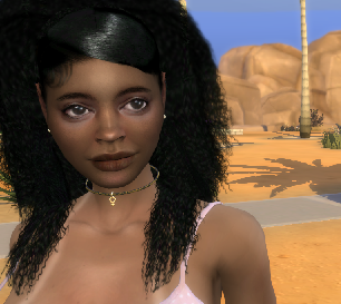 sims game custom sim download black girls female Lisette Ventura by Bonita100 Face View