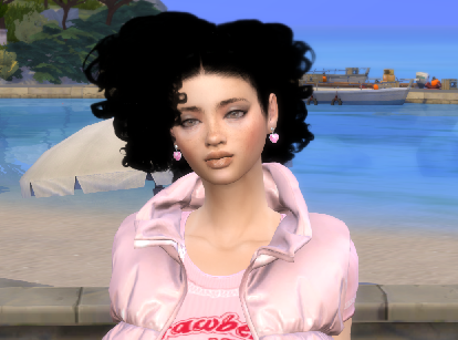sims game custom sim download brunette female Stephanie Pereira by Bonita100 Face View