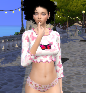 sims 4 custom content download girl Stephanie Pereira by Bonita100 Body View