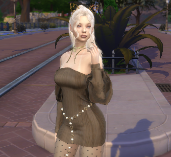 sims 4 premium cc download blonde female Katja Van Dijk by Bonita100 Body View