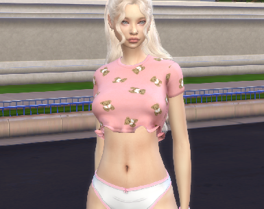 the sims 4 custom sim download blonde female Katja Van Dijk by Bonita100 Body View