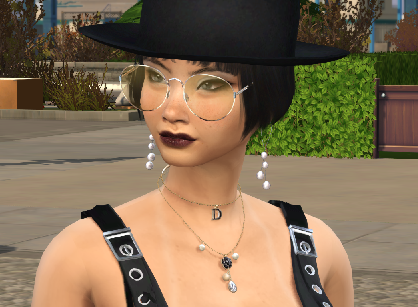 sims4 alpha cc style download asian girls female Kinuko Hatanaka by Bonita100 Face View