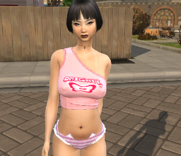 the sims 4 high detail download girl Kinuko Hatanaka by Bonita100 Body View