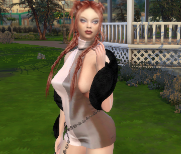 sims custom sim download redhead female Kira Mikhailov by Bonita100 Body View