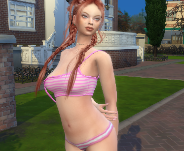 sims 4 cc download redhead female Kira Mikhailov by Bonita100 Body View