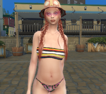 sims4 custom character download redhead female Kira Mikhailov by Bonita100 Body View