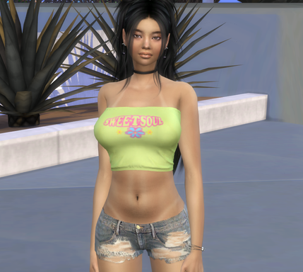 sims 4 high detail download brunette female Ayara Huaman by Bonita100 Body View