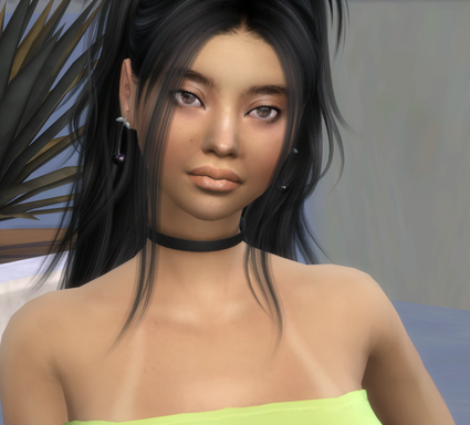 sims4 premium cc download girl Ayara Huaman by Bonita100 Face View