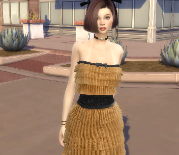sims custom sim download brown hair female Gabriela Lombardi by Bonita100 Body View
