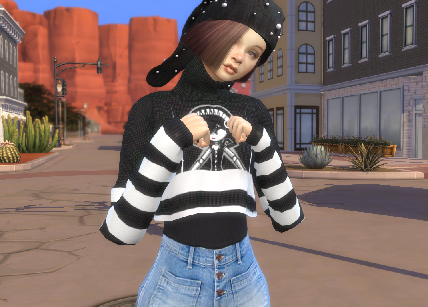 the sims 4 realistic style download brown hair female Gabriela Lombardi by Bonita100 Body View