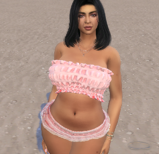 the sims 4 custom character download woman Hilary Laurent by Bonita100 Body View