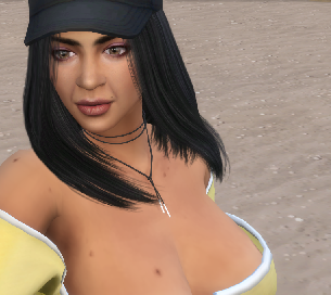sims game high detail download brunette female Hilary Laurent by Bonita100 Face View