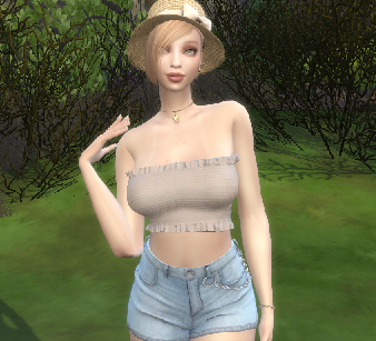 sims 4 custom character download girl Aldara Lugo by Bonita100 Body View