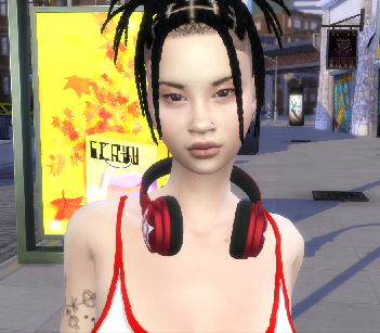 sims alpha cc style download brunette female Valentina Kim by Bonita100 Face View