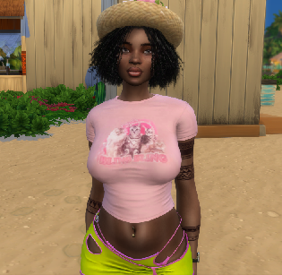 sims premium cc download black girls female Viviane Da Silva by Bonita100 Body View