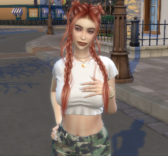 the sims 4 realistic style download girl Louise Barbier by Bonita100 Body View
