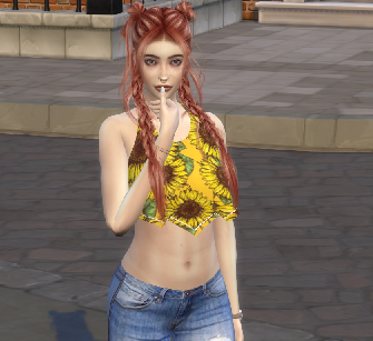 sims game high detail download redhead female Louise Barbier by Bonita100 Body View