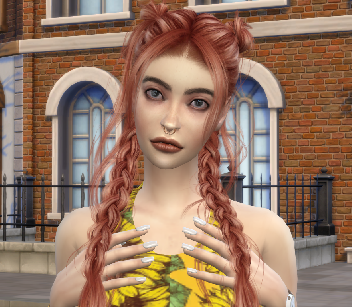sims 4 premium cc download girl Louise Barbier by Bonita100 Face View