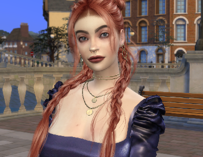the sims 4 custom sim download redhead female Louise Barbier by Bonita100 Face View